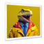 Jaune et bleu, premier dinosaure à la mode - art de mur de dinosaure-2102205566-2102205565