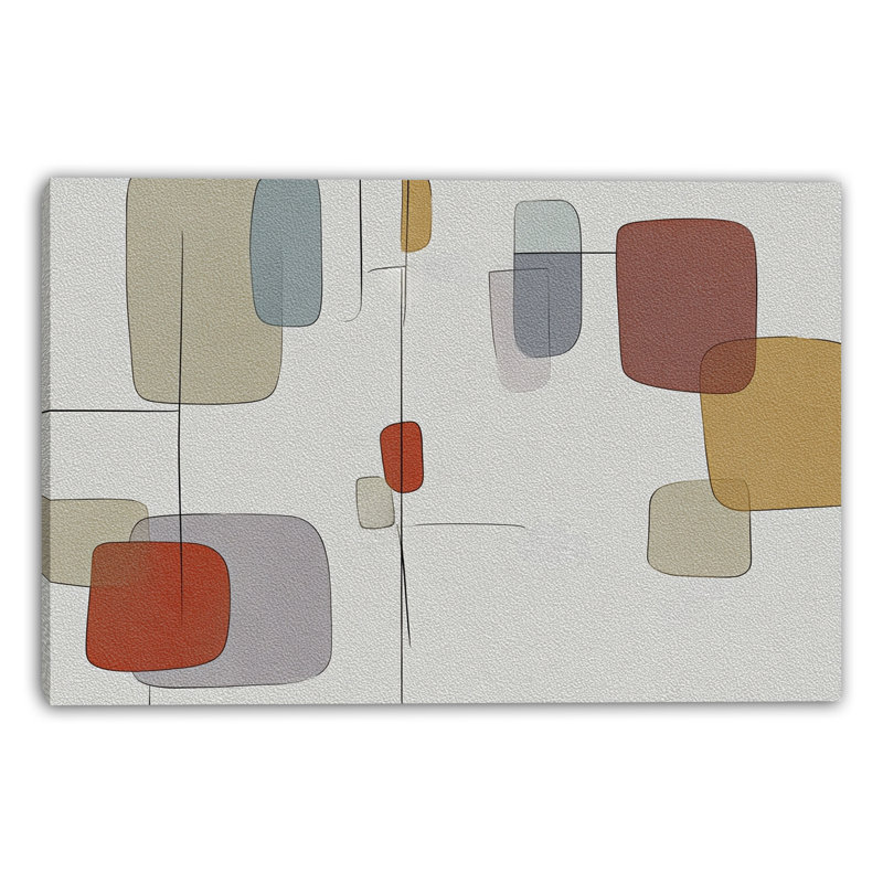 «Geometric Harmony Study», art mural moderne sur toile abstraite, H 16 po x l 24 po x P 1,5 po