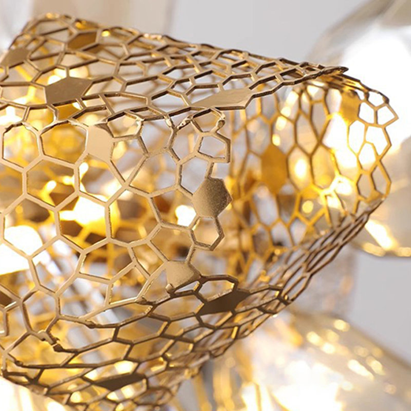 Lustre en cristal de luxe scandinave moderne et luxueux, disponible en plusieurs styles, parfait pour le salon et la salle à manger