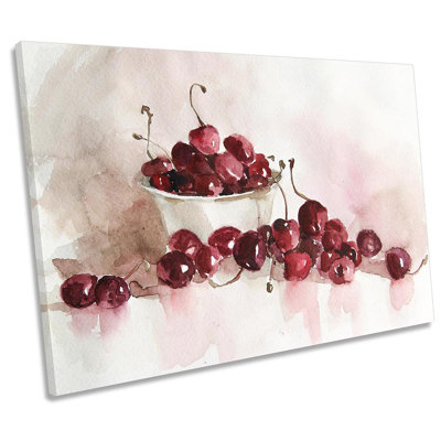 Red Cherries Kitchen - Wrapped Canvas Print