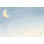 Papier peint lune, étoiles, ciel étoilé