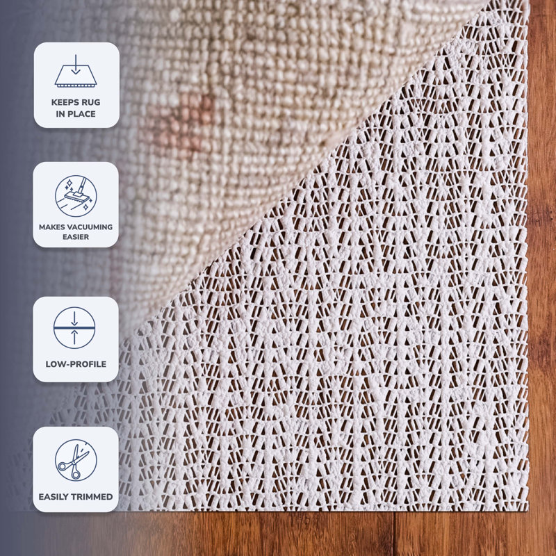 Havza Rug Stop Natural Non-Slip Rubber Rug Pad for Hardwood Floors, Runner 2'5" x 10'
