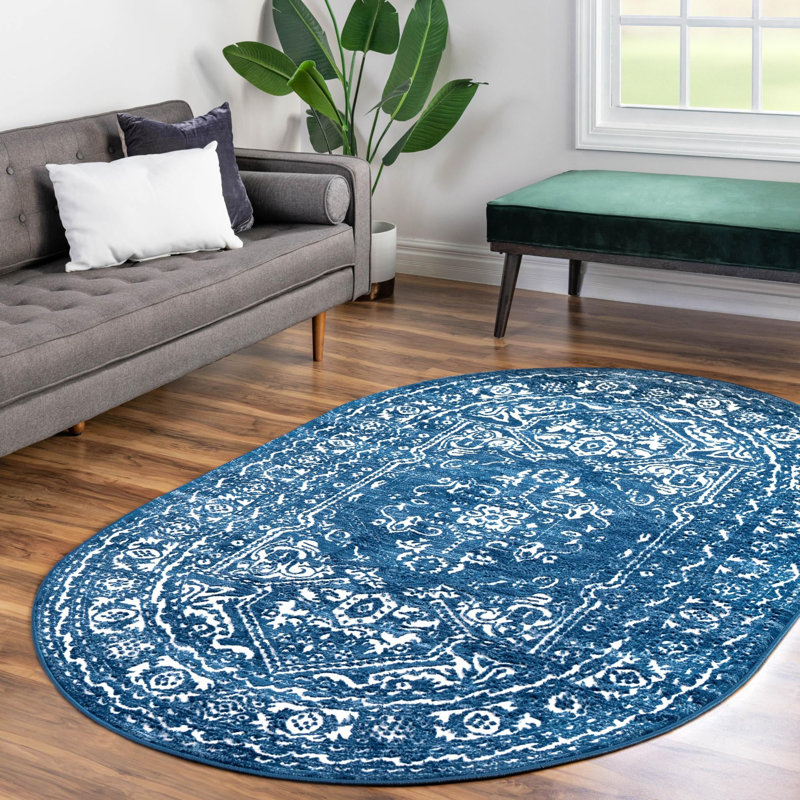 Abri Oriental Indoor Rug, Oval 5'3" x 8'