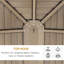 Pavillon de jardin avec toit rigide 10 pi x 13 pi avec rideaux, moustiquaire, pavillon avec toit en acier