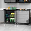 Armoire de rangement en métal sur roulettes - Rouille et égratignure. Espace intérieur réglable, verrouillable. Noir et gris L 29,07 po x P 16,34 po x H 33,73 po avec beaucoup d'espace verrouillable.-799503184
