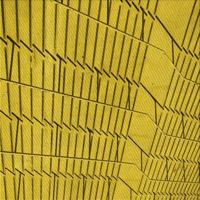 Tapis jaune en laine