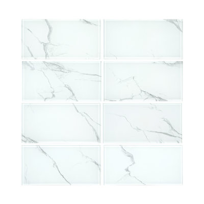 3 in. W x 6 in. L Fireplace Surround Peel and Stick Subway Tile
