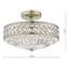 Ferris Glass Semi Flush Mount-19179296