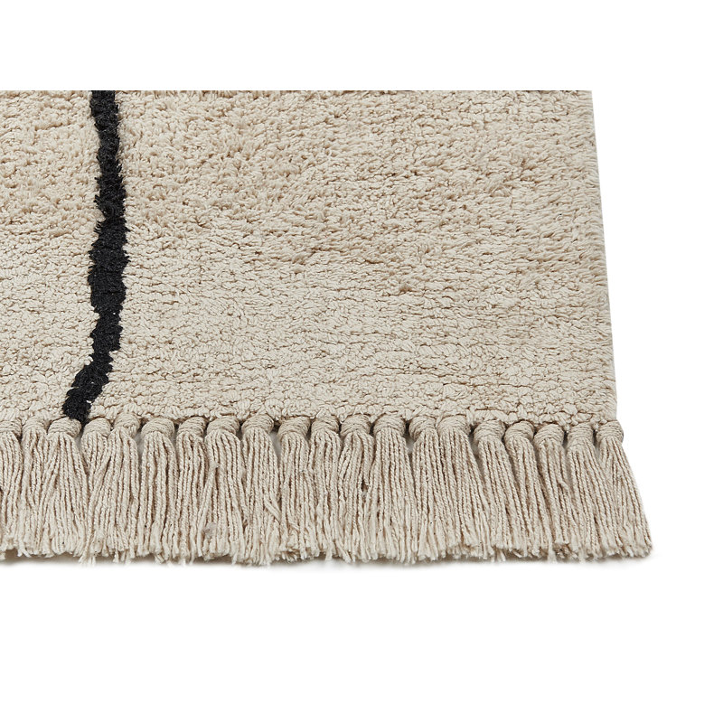 Sandiacre Abstract Cotton Area Rug, Rectangle 160cm x 200cm