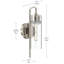 Applique murale 1 lumière Niccol 16 po avec verre transparent en nickel brossé Niccol-126501941-129439493