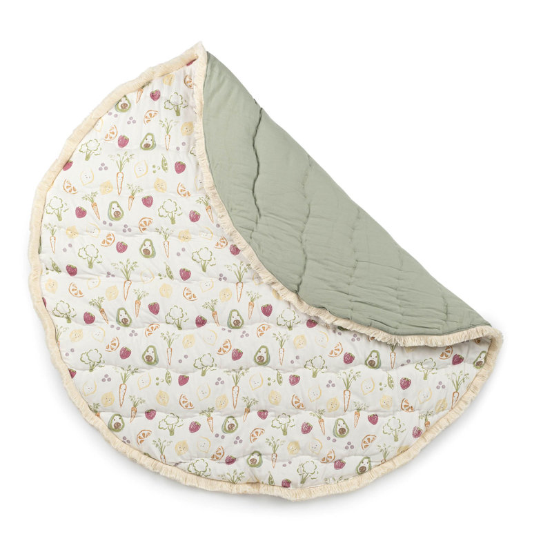 Clementine Fruits & Veggies Cotton Quilted Baby Play Mat