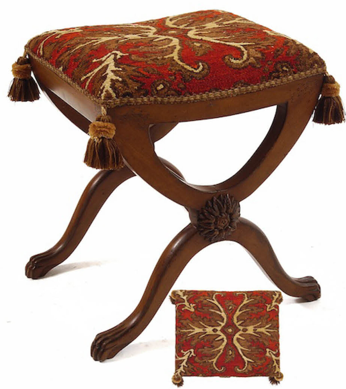 French Market Collection Bron Solid Wood Accent Stool Wayfair   Bron Solid Wood Accent Stool 