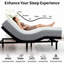 Cadre de lit réglable intelligent avec matelas de massage et de mousse à mémoire de forme - zéro gravité, anti-ronflement, contrôle de l'application, charge USB, capacité de 750 lb, hauteur de 4 po / 8 po / 12 po-1080518718