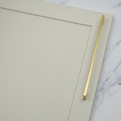 160mm Brushed Brass Square D Handle