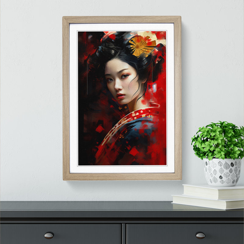 Single Picture Frame Print on Wood, 34cm H x 25cm W, Oak Framed