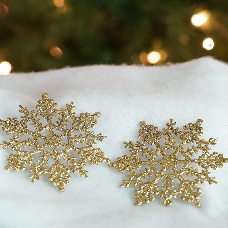 Ornement de Noël flocon de neige, Or