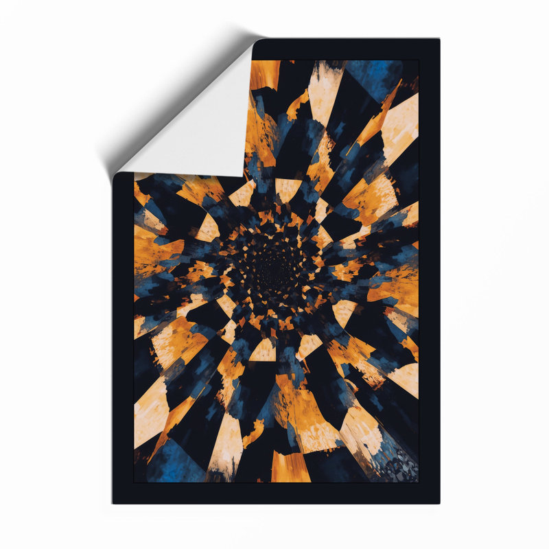 Spiral Descent Geometric - Framed Print, Unframed, A1 - 84.1 x 59.4 cm