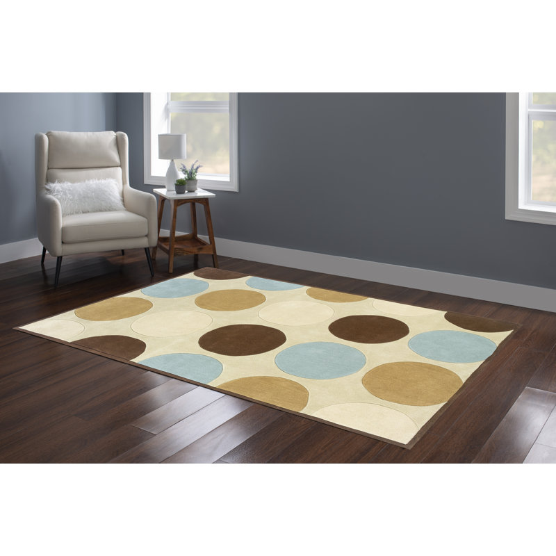 Equelle Handmade Rug Tan And Iceblue, Rectangle 8' x 10'