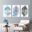 Abstrait, feuilles tropicales et cercles géométriques, impression sur toile, ensemble minimaliste moderne (ensemble de 3)-74235717