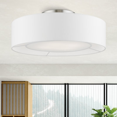 Fabric Semi Flush Mount