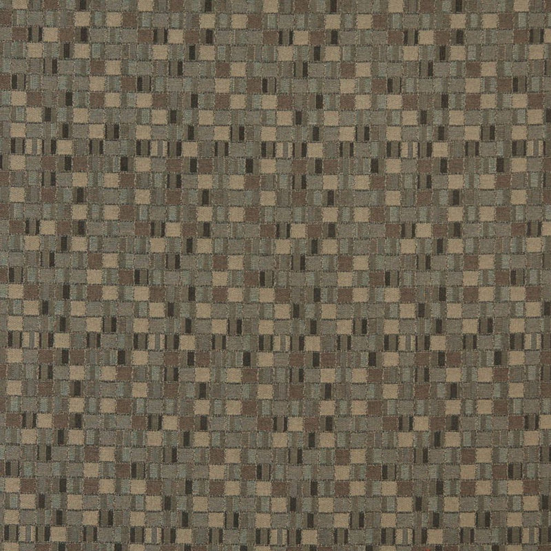 Tissu géométrique Contract, Brun
