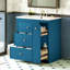 Meuble-lavabo 30 po avec lavabo en céramique, meuble-lavabo simple autoportant avec quatre tiroirs, meuble de rangement moderne pour la salle de bain, idéal pour la maison