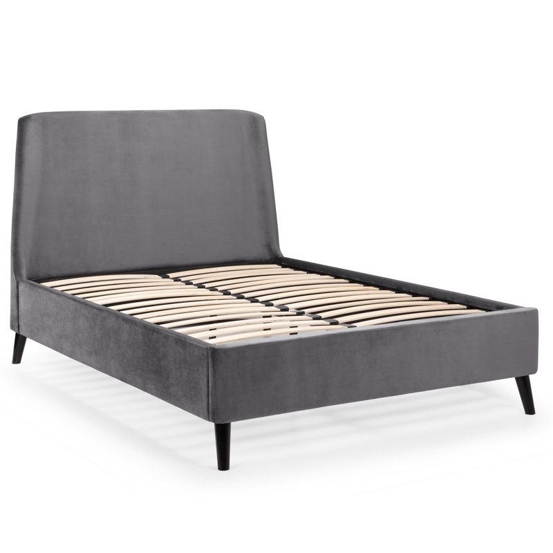 Agatoclio Upholstered Bed, Double (4'6), Grey