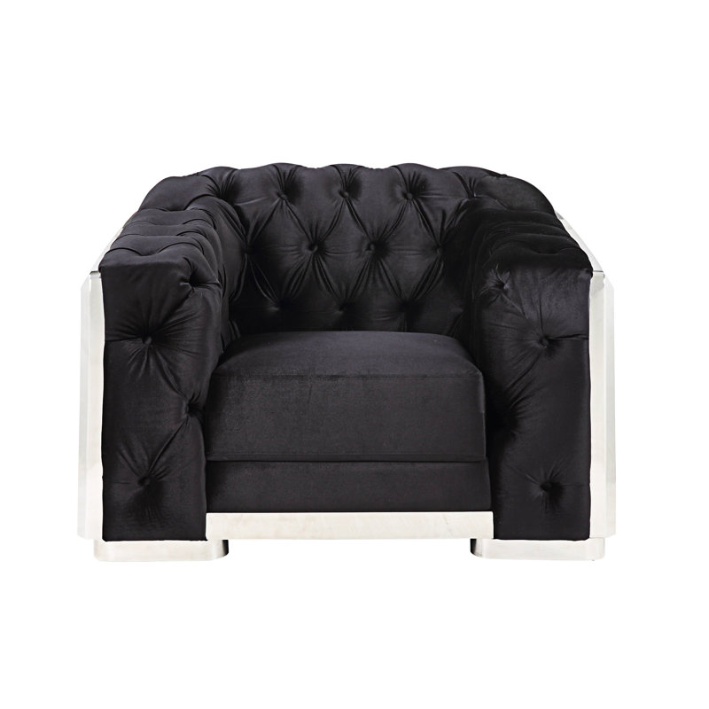Chaise en velours et finition chromée en résine (seulement avec chaise)