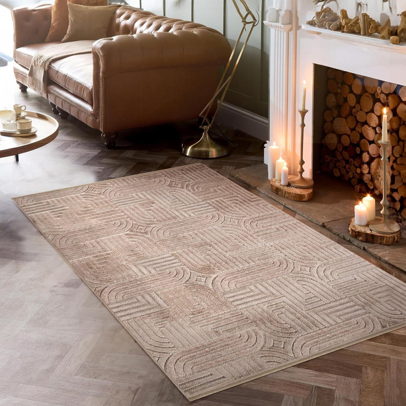 Soft Area Rug for Bedroom Floor Mats Medium Pile Entryway Rugs Textured Polypropylene Carpet TR002, Rectangle 120 x 180 cm 