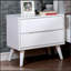 Table de chevet de style Mid-Century moderne de couleur blanche 1pc