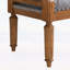 Banc rembourré Mid-Century en bois massif avec accoudoirs roulés, repose-pieds capitonné pour la chambre à coucher et le vestibule, gris-1277687646