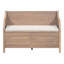 Banc de rangement multifonctionnel en bois massif de style rustique avec charnière de sécurité (brun et beige)-813265452