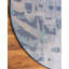 Tapis rond rond en carbone Ikat