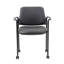 Chaise empilable Jill Diamond, roues à capuchon, siège en cascade, vinyle noir