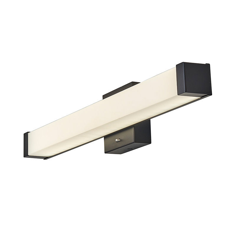 Luminaire à DEL pour meuble-lavabo de 25 po avec abat-jour en acrylique bronze huilé 25 W, Bronze