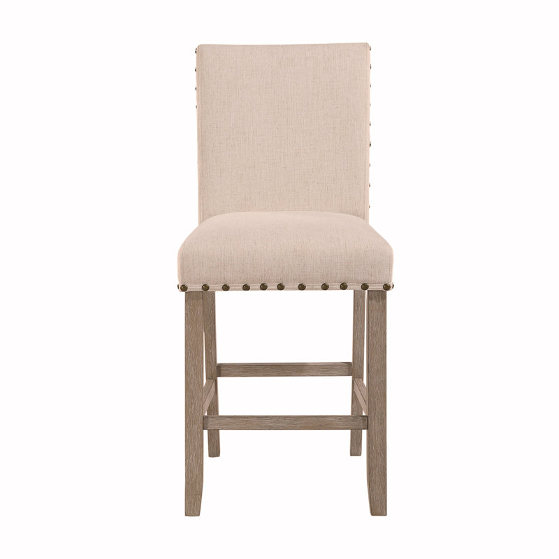 tabouret de bar (ensemble de 2), Beige, Brun