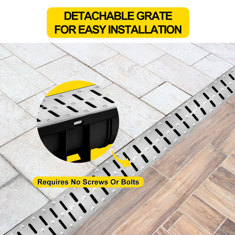 Trench Linear Grid Bathroom Sink Drain