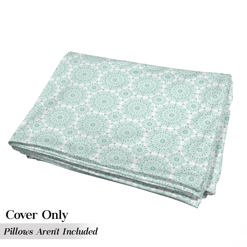 Housse de coussin d'extérieur Mandala Oriental Image with Ivy Swirl, H 2 po x l 36 po x P 88 po