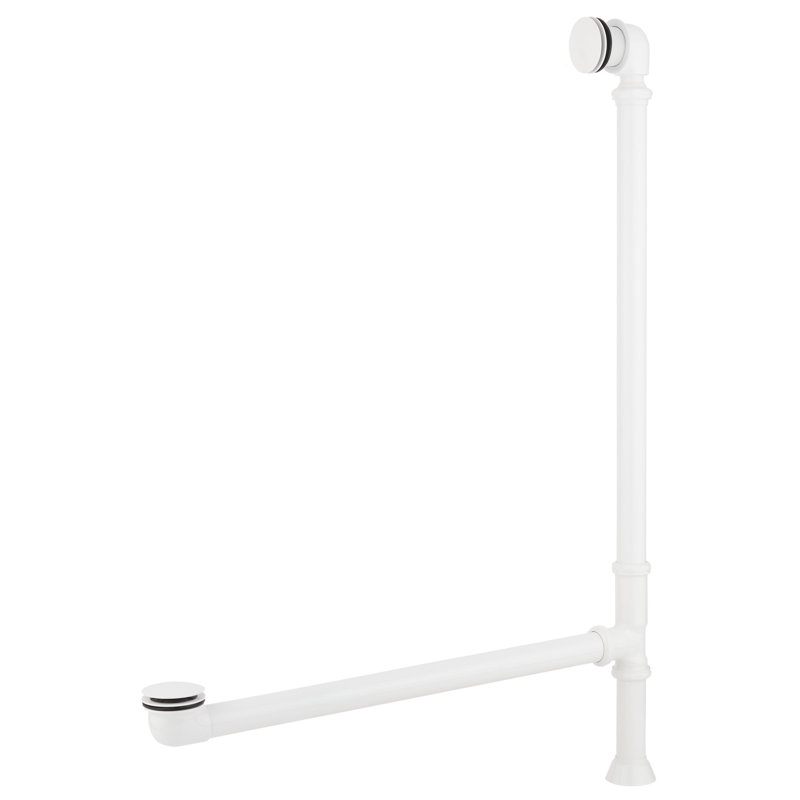 Raksha 60" Double-Wall Copper Soaking Tub with Included Overflow Drain, White
