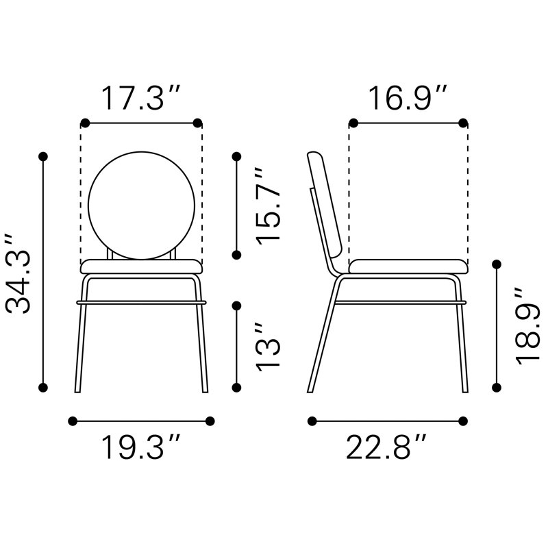 Mufasa Dining Chair (Set Of 2) Green & Gold