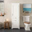 Grande armoire de rangement avec tablettes réglables