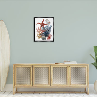 Natural Aquatic Sea Creatures Floating Frame, design by Ramona Murdock