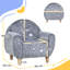 AIYAPLAY Kids Armchair Glow in the Dark Single Chair Toddler Tub Grey