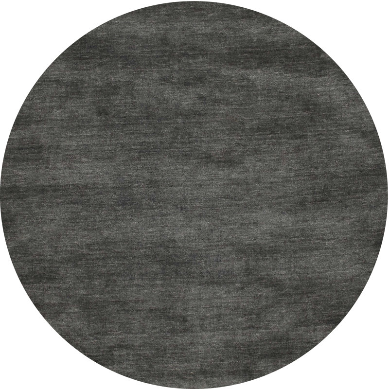 Tapis noir/gris zone contemporaine, Rond 5 pi