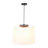 Eclectic Modern 3-Light Tapered Linen Fabric Pendant