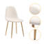 Chaise d'appoint en velours crème Alanii