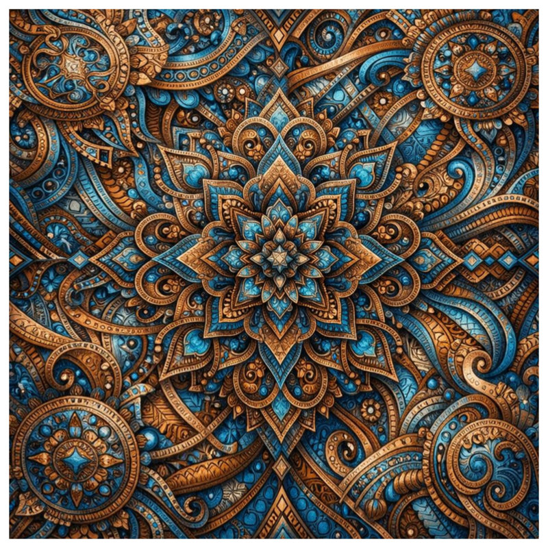 Housses de couette complexes à motif mandala, Grand lit
