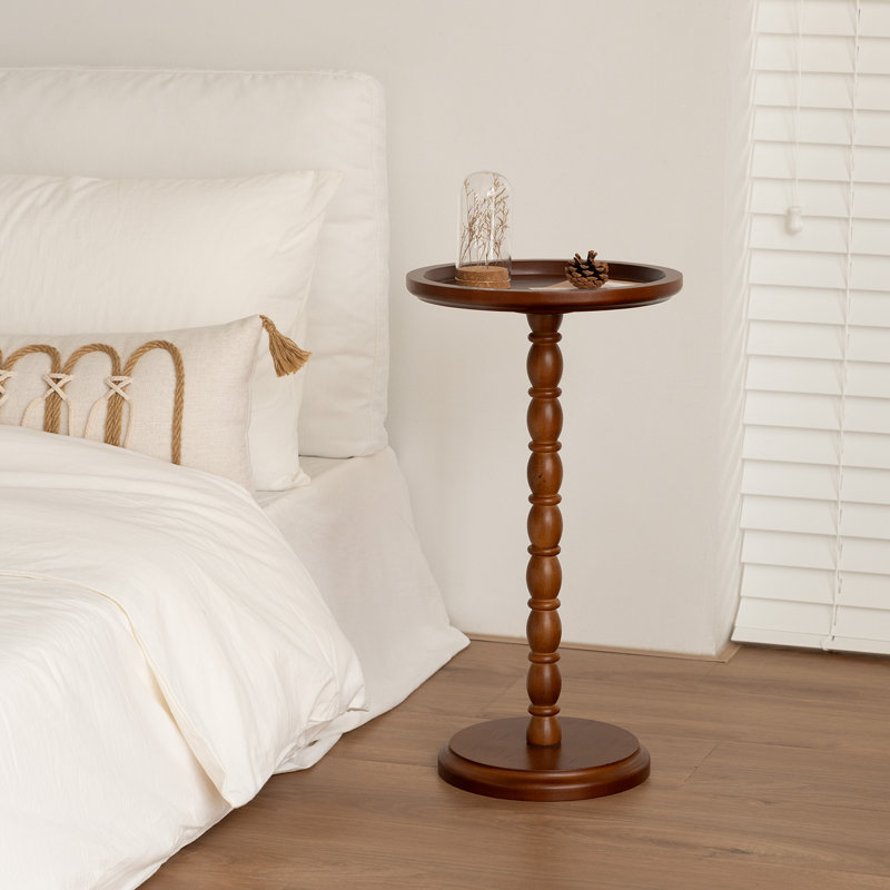 End Table, Dark Brown Wood
