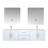 Geneva 72" Wall-Mounted Double Bathroom Vanity Set with Mirror-87285996-91877471