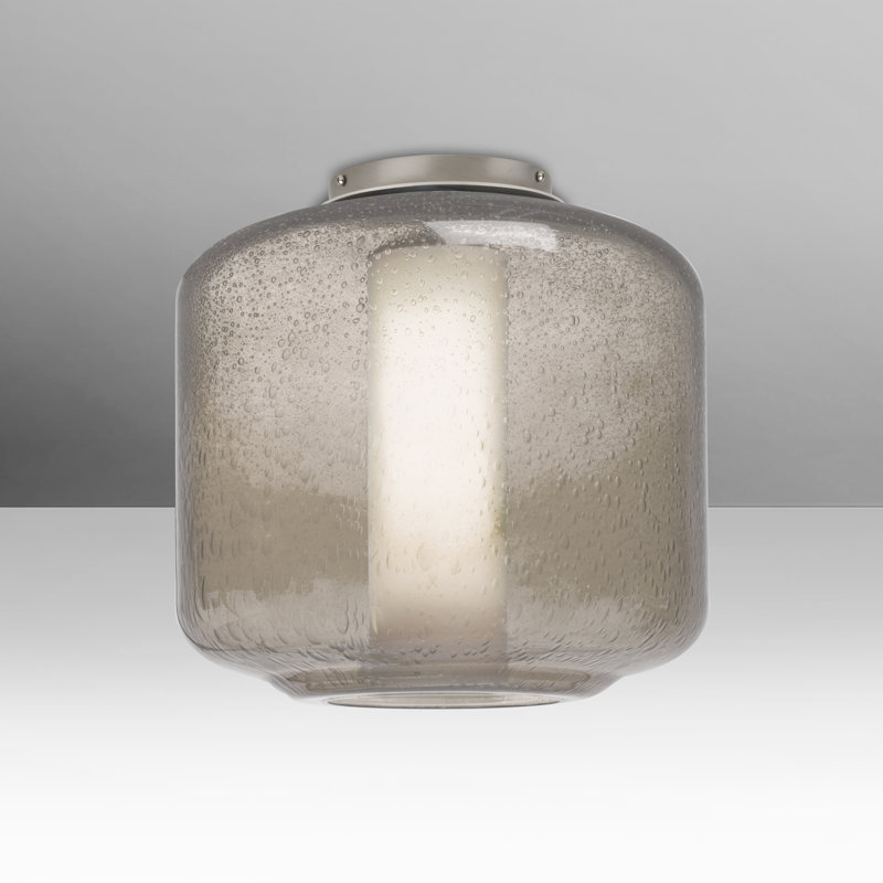 Plafonnier Niles 10, Oui, Nickel satiné, Gris